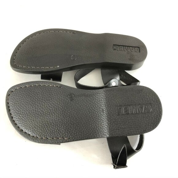 Camel Womens Sandals Ankle Strap Buckle Open Toe Black Size 8 - Picture 4 of 5